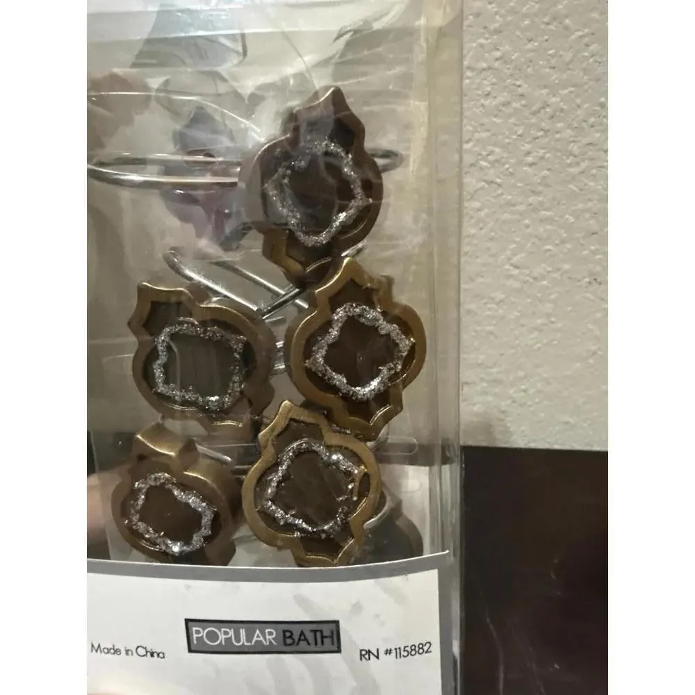 Popular Bath Decorative Shower Curtain Hook Set
